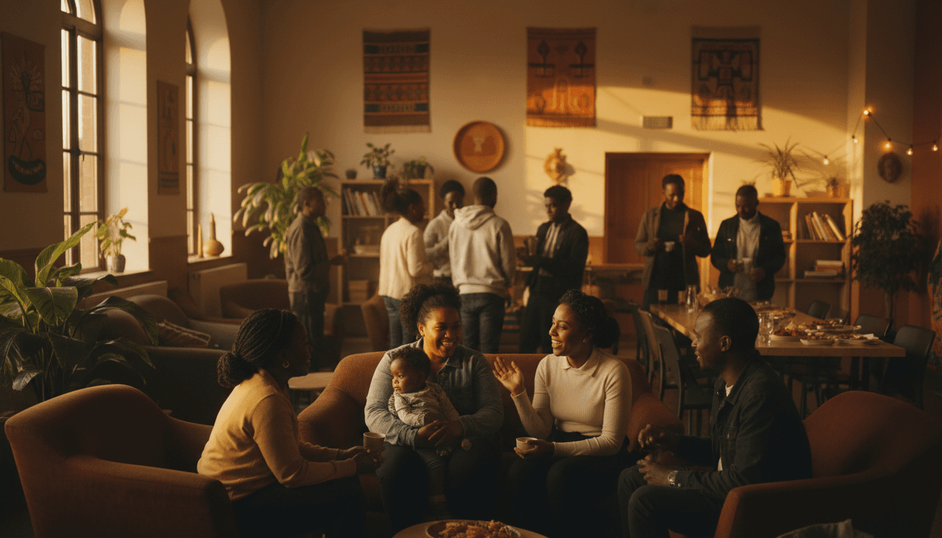 Congolese community members gathered together in Dublin, sharing warmth and connection